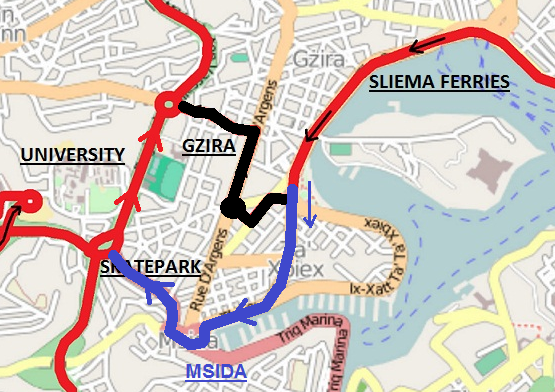 ROUTE X2 GZIRA DIVERSION